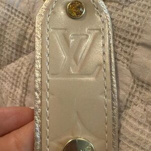 Upcycled Louis Vuitton perle vernis leather watchband